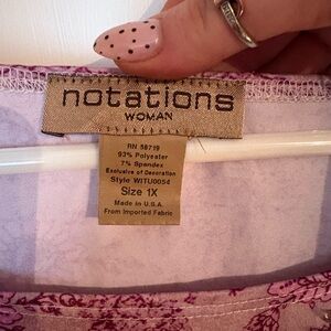 Notations Lavender Paisley Blouse
